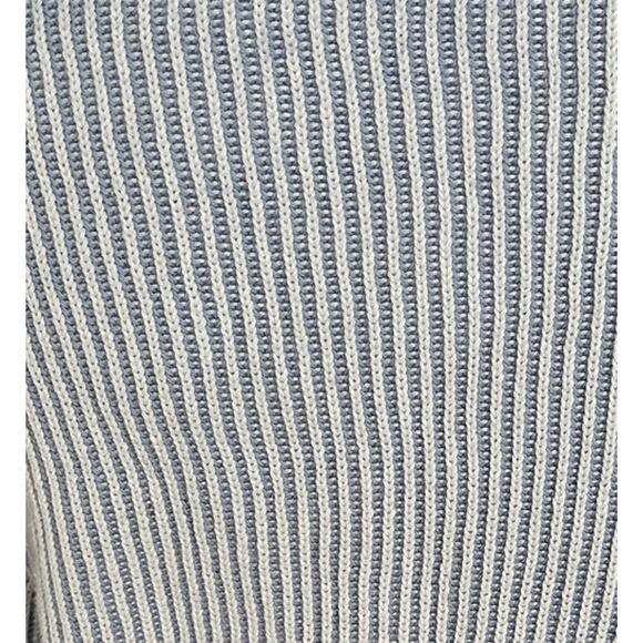 Splendid Cream Blue Striped Crewneck Sweater SMALL Oversized Soft Cotton $168 - Picture 8 of 8